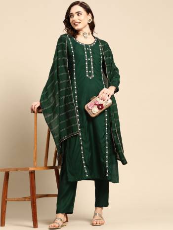 This Trendy yet Attractive Poduct Look Stylish Effortlessly. Made To Accentuate Any Body Type. This Fine Color Muslin Kurta, Trouser And Organza Fabricted Dupatta Enhance with Embroidery,Stone Work.