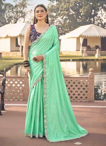 Attrective Looking These Party Wear Saree in Fine Colored.These Saree Are Soft Dola Silk And Blouse is Fabricated On Art Silk.Its Beautified With Designer Foil Printed,Gota Pati Embroidery,Diamond Work.