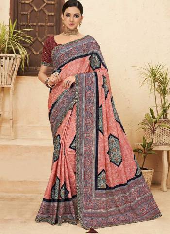 Attrective Looking These Saree in Fine Colored pair With Blouse.These Saree is Fabricated On Chinon Pair With Dhupoin Silk Blouse.Its Beautified With Bandhni Printed,Mirror, Sequance Embroidery Work.