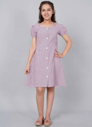 This Trendy yet Attractive Kidswear Frock Poduct Look Stylish Effortlessly. This Fine Cotton Fabricted Kurti.Its Was Weavon Designer.