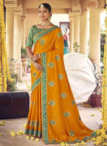 Grab These Party Wear Saree in Fine Colored.These Saree Are Dola Silk And Blouse is Fabricated On Banarasi.Its Beautified With Designer Embroidery,Stone Work.