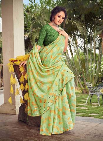 Grab These Party Wear Saree in Fine Colored.These Saree Are Art Silk And Blouse is Fabricated On Russion.Its Beautified With Designer Printed,Sequance Work.