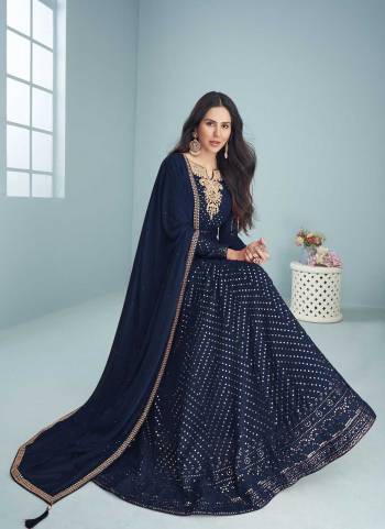 Attrective These Anarkali Suit in Fine Colored Pair With Bottom And Dupatta.These Top And Dupatta Are Fabricated On Faux Georgette Pair With Santoon Bottom.Its Beautified With Santoon Inner.Its Beautified With Heavy Designer Sequance Embroidery Work.