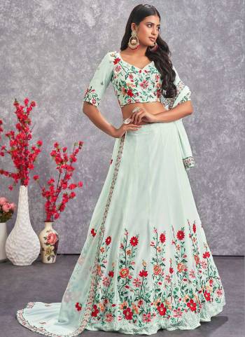 A Designer Look,Grab These Lehenga Choli in Fine Colored.These Lehenga Are Georgette And Blouse Are Fabricated On Art Silk Pair With Georgette Dupatta.Its Beautified With Thread,Sequance Embroidery Work.