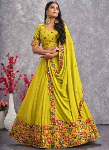 A Designer Look,Grab These Lehenga Choli in Fine Colored.These Lehenga And Blouse Are Fabricated On Georgette Pair With Georgette Dupatta.Its Beautified With Thread,Sequance,Mirror Embroidery Work.