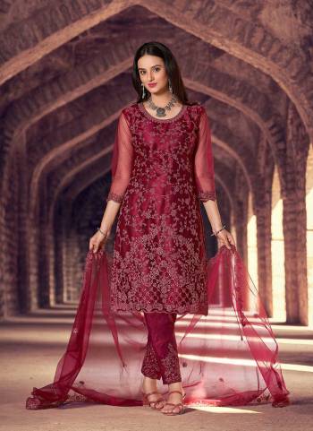 Grab These Suit in Fine Colored Pair With Bottom And Dupatta.These Top And Dupatta Are Fabricated On Heavy Net Pair With Santoon Bottom.Its Beautified With Heavy Designer Sequance Embroidery Work.