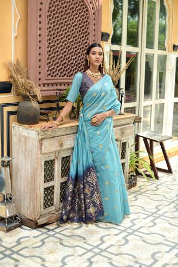 Looking These Festive Wear Saree in Fine Colored.These Saree And Blouse is Fabricated On Chanderi Silk.Its Beautified With Weavon Silver And Copper Jari Designer.