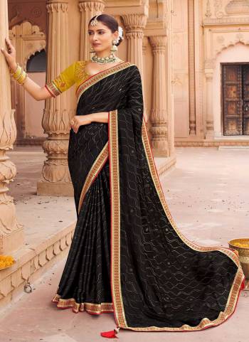 Attrective Looking These Saree in Fine Colored pair With Blouse.These Saree is Fabricated On Satin Chiffon Pair With Phantom Silk Blouse.Its Beautified With Lesar Cutting Foil,Jari, Resham,Mirror  Embroidery Work.