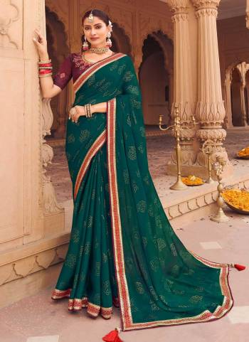 Attrective Looking These Saree in Fine Colored pair With Blouse.These Saree is Fabricated On Satin Chiffon Pair With Phantom Silk Blouse.Its Beautified With Lesar Cutting Foil,Jari, Resham,Mirror  Embroidery Work.