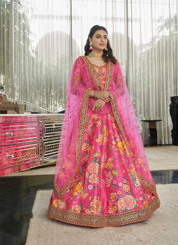 For A Designer Look,Grab These Lehenga Choli in Fine Colored.These Lehenga And Blouse Are Fabricated On Art Silk Pair With Soft Net Dupatta.Its Beautified With Digital Printed,Dori,Sequance Embroidery,Stone Work.