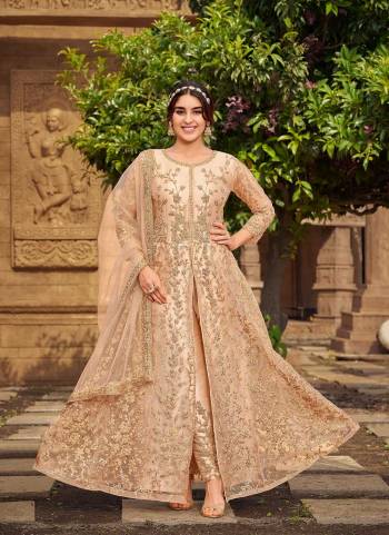 Attrective Looking These Special Suit in Fine Colored Pair With Bottom And Dupatta.These Top And Dupatta Are Fabricated On Butterfly Net Pair With Japan Satin Bottom.Its Beautified With Heavy Designer Cording Embroidery Work.