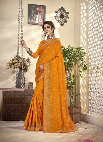 Garb These Designer Saree in Fine Colored.These Saree And Blouse is Fabricated On Vichitra Silk Pair.Its Beautified With Jari Embroidery,Diamond Work.