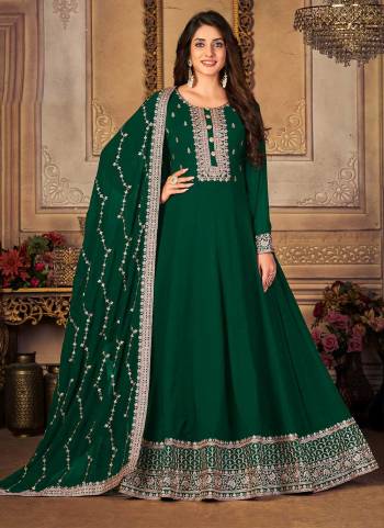 Grab These Anarkali Suit in Fine Colored Pair With Bottom And Dupatta.These Top And Dupatta Are Fabricated On Faux Georgette Pair With Santoon Bottom.Its Beautified With Santoon Bottom.Its Beautified With Heavy Designer Embroidery Work.