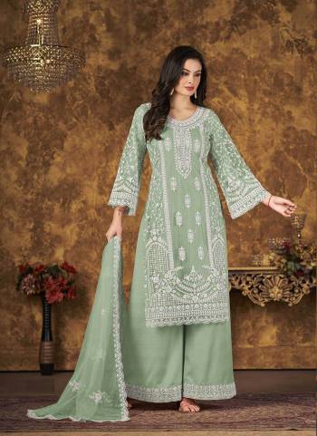 Grab These Plazzo Suit in Fine Colored Pair With Bottom And Dupatta.These Top And Dupatta Are Fabricated On Net Pair With Santoon Bottom.Its Beautified With Santoon Inner.Its Beautified With Heavy Designer Thread Embroidery Work.