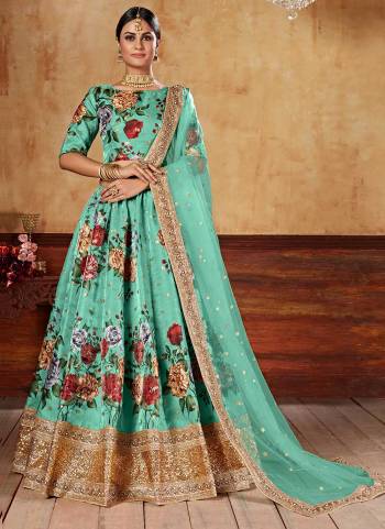 For A Designer Look,Grab These Lehenga Choli in Fine Colored.These Lehenga And Blouse Are Fabricated On Art Silk Pair With Net Dupatta.Its Beautified With Designer Digital Printed,Jari,Dori,Sequance Embroidery Work.