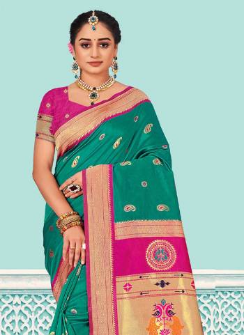 Look These Saree in Fine Colored.These Saree And Blouse is Fabricated On Silk.Its Beautified With Heavy Wevon Designer Work.