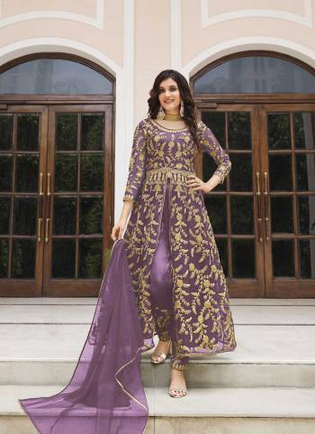 Attrective Looking These Partywear Anarkali Suit in Fine Colored Pair With Bottom And Dupatta.These Top And Dupatta Butterfly Net Are Fabricated On Satin Pair Bottom.Its Beautified With Heavy Designer Coding Sequance Embroidery Work.