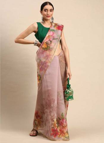 Look These Saree in Fine Colored.These Saree And Blouse is Fabricated On Organza.Its Beautified With Designer Digital Printed.