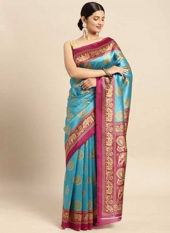 Look These Saree in Fine Colored.These Saree And Blouse is Fabricated On Art Silk.Its Beautified With Designer Printed.