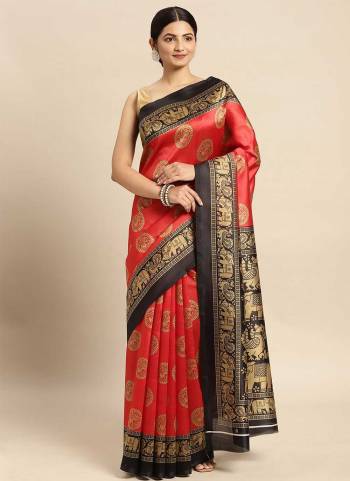 Look These Saree in Fine Colored.These Saree And Blouse is Fabricated On Art Silk.Its Beautified With Designer Printed.