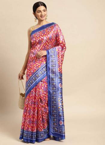 Look These Saree in Fine Colored.These Saree And Blouse is Fabricated On Art Silk.Its Beautified With Designer Printed.