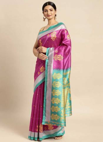 Look These Saree in Fine Colored.These Saree And Blouse is Fabricated On Art Silk.Its Beautified With Designer Printed.