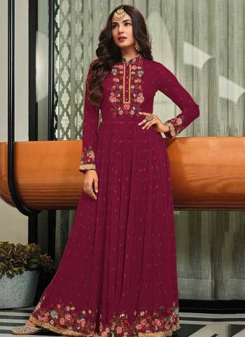 Attrective These Anarkali Suit in Fine Colored Pair With Bottom And Dupatta.These Top Are Georgette And Dupatta Are Fabricated On Naznin Pair With Santoon Bottom.Its Beautified With Santoon Inner.Its Beautified With Heavy Designer Embroidery Work.