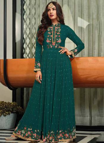 Attrective These Anarkali Suit in Fine Colored Pair With Bottom And Dupatta.These Top Are Georgette And Dupatta Are Fabricated On Naznin Pair With Santoon Bottom.Its Beautified With Santoon Inner.Its Beautified With Heavy Designer Embroidery Work.