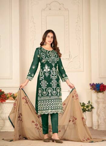 Grab These Suit in Fine Colored Pair With Bottom And Dupatta.These Top Are Georgette And Dupatta Are Fabricated On Georgette Pair With Santoon Bottom.Its Beautified With Heavy Designer Thread,Sequance Embroidery Work.