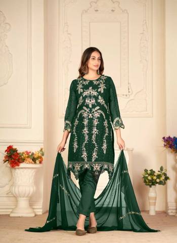 Grab These Suit in Fine Colored Pair With Bottom And Dupatta.These Top Are Georgette And Dupatta Are Fabricated On Georgette Pair With Santoon Bottom.Its Beautified With Heavy Designer Thread,Sequance Embroidery Work.