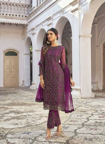 Attrective Looking These Special Suit in Fine Colored Pair With Bottom And Dupatta.These Top,Bottom And Dupatta Are Fabricated On Butterfly Net Pair With Japan Satin Inner.Its Beautified With Heavy Designer Embroidery Work.