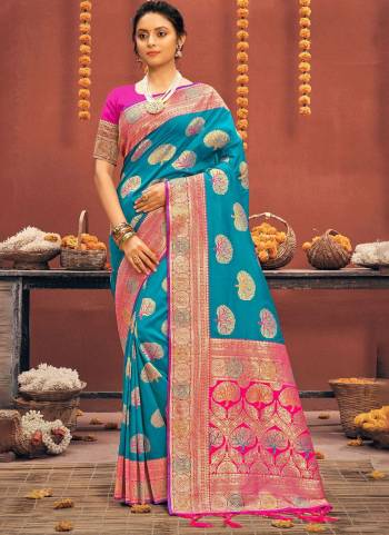 Looking These Festive Wear Saree in Fine Colored.These Saree And Blouse is Fabricated On Banarasi Silk.Its Beautified With Weavon Designer Work.