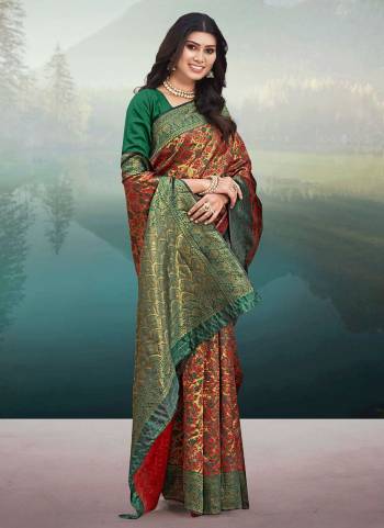 Looking These Festive Wear Saree in Fine Colored.These Saree And Blouse is Fabricated On Banarasi Silk.Its Beautified With Weavon Multy Jari Designer Work.