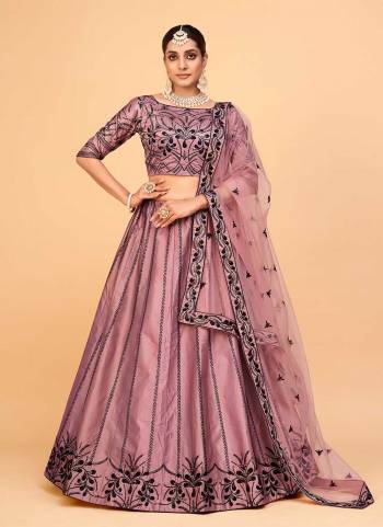 For A Designer Look,Grab These Lehenga Choli in Fine Colored.These Lehenga And Blouse Are Fabricated On Ferrari Silk Pair With Butterfly Net Blouse.Its Beautified With Designer Thread,Sequance Embroidery Work.