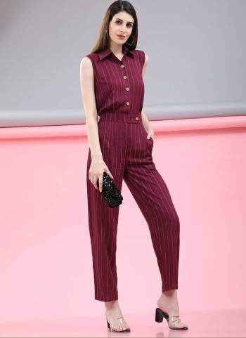 Attrective Look These Beautiful Western Wear Readymade Jumpsuits.These Western Wear is Fabricated On Viscose.Its Beautified With Solid With Hand Designer.