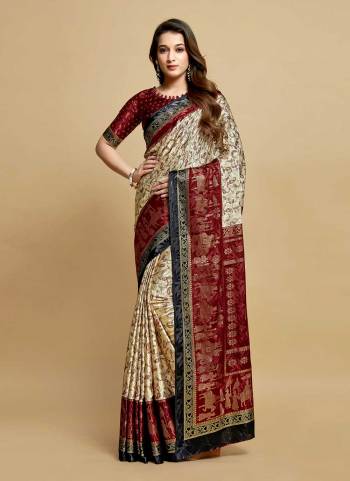 Grab These Party Wear Saree in Fine Colored.These Saree is Fabricated On Silk Pair With Blouse.Its Beautified With Heavy Weaving Jacquard Designer.