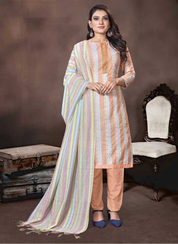 Grab These Suit in Fine Colored Pair With Bottom And Dupatta.These Top And Dupatta Are Fabricated On Handloom Cotton Pair With Handloom Cotton Bottom.Its Beautified With Wevon Designer.