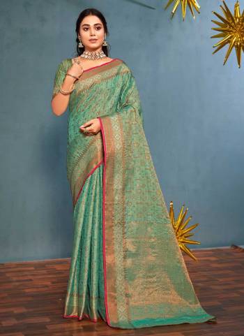 Attrective These Party Wear Saree in Fine Colored.These Saree And Blouse is Fabricated On Banarasi Silk.Its Beautified With Weavon Designer Work.