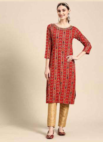 Attrective These Beautiful Looking Readymade Kurti.These Kurti is Fabricated On Rayon.Its Beautified With Bandhani Printed Designer With Embroidery Work.