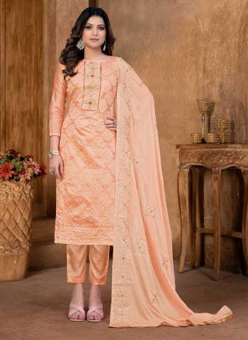 Grab These Suit in Fine Colored Pair With Bottom And Dupatta.These Top Are Modal Cotton And Dupatta Are Fabricated On Naznin Pair With Santoon Bottom.Its Beautified With Santoon Inner.Its Beautified With Designer Embroidery Work.