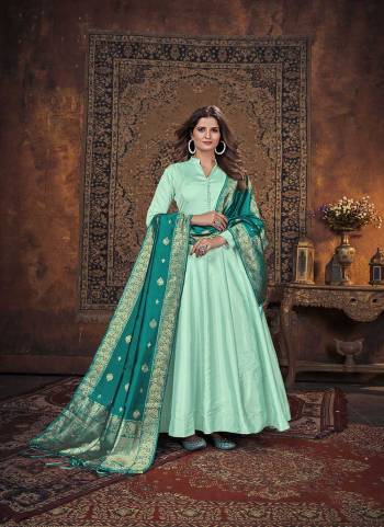 Grab These Anarkali Suit in Fine Colored Pair With Bottom And Dupatta.These Top Are Art Silk And Dupatta Are Fabricated On Jacquard Silk Pair With Santoon Bottom.Its Beautified With Santoon Inner.Its Beautified With Solid,Wevon Jacquard Designer Dupatta.