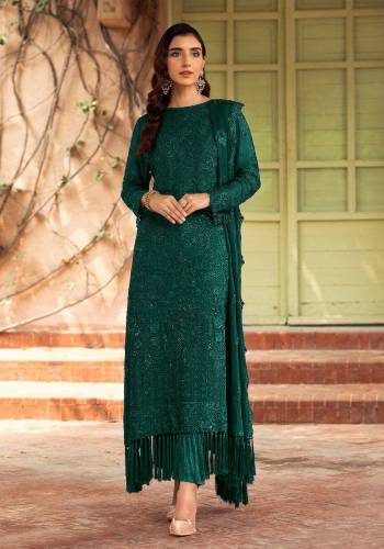 Attrective These Designer Suit in Fine Colored Pair With Bottom And Dupatta.These Top Are Faux Georgette And Dupatta Are Fabricated On Nazneen Pair With Santoon Bottom.Its Beautified With Santoon Inner.Its Beautified With Heavy Designer Embroidery Work.