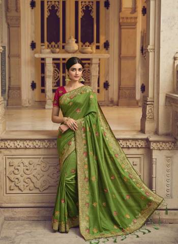 Attrective These Party Wear Saree in Fine Colored.These Saree And Blouse is Fabricated On Fancy Art Silk.Its Beautified With Heavy Designer Embroidery With Hand Work.