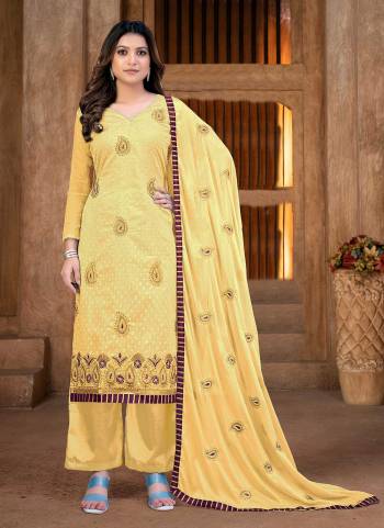 Grab These Suit in Fine Colored Pair With Bottom And Dupatta.These Top Are Art Silk And Dupatta Are Fabricated On Naznin Pair With Santoon Bottom.Its Beautified With Santoon Inner.Its Beautified With Embroidery Work.