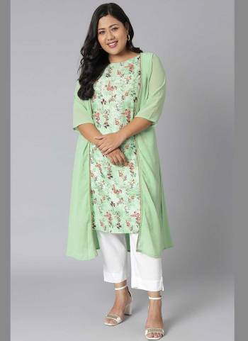 Grab These Beautiful Looking Readymade Plus Size Long Kurti.These Kurti is Fabricated On Poly Crepe.Its Beautified With Designer Floral Printed.