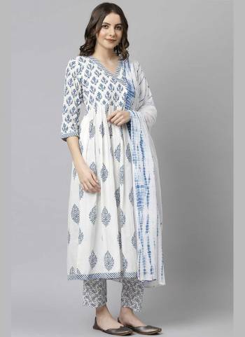 Grab These Beautiful Looking Readymade Suits.These Top And Bottom is Fabricated On Cotton And Cotton Dupatta.Its Beautified With Designer Printed.