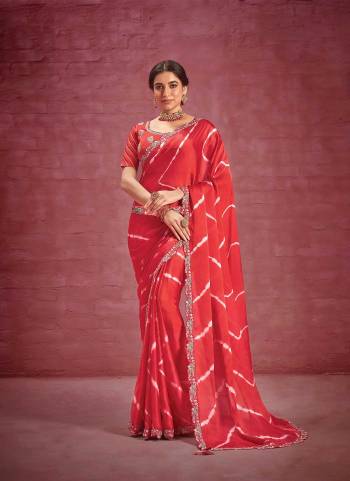 Look Attrective These Party Wear Saree in Fine Colored.These Saree Are Satin Silk Georgette And Blouse  is Fabricated On Raw Silk.Its Beautified With Heavy Designer Embroidery Work.