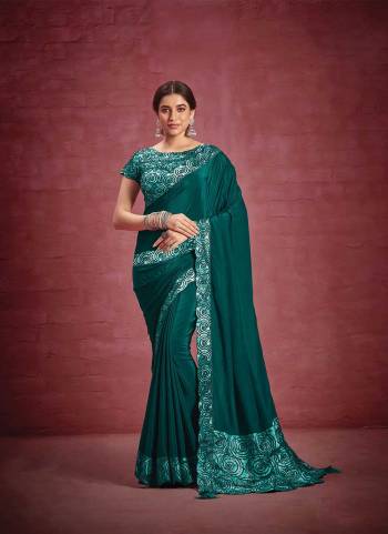 Look Attrective These Party Wear Saree in Fine Colored.These Saree Are Crepe Georgette And Blouse is Fabricated On Raw Silk.Its Beautified With Heavy Designer Embroidery Work.