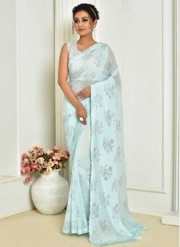 Attrective Look These Saree in Fine Colored.These Saree Are Georgette And Blouse is Art Silk Fabricated.Its Beautified With Designer Sequance Embroidery Work.