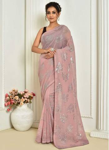 Attrective Look These Saree in Fine Colored.These Saree Are Georgette And Blouse is Art Silk Fabricated.Its Beautified With Designer Sequance Embroidery Work.